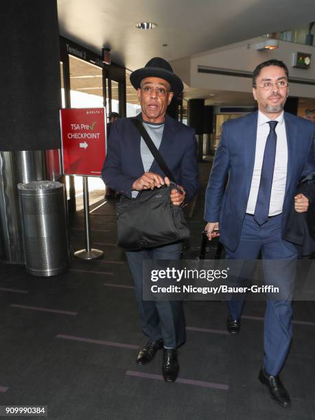 Giancarlo Esposito is seen at Los Angeles International Airport on January 24, 2018 in Los Angeles, California.