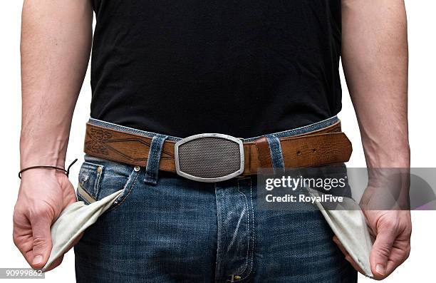 jeans pockets out - belt 個照片及圖片檔