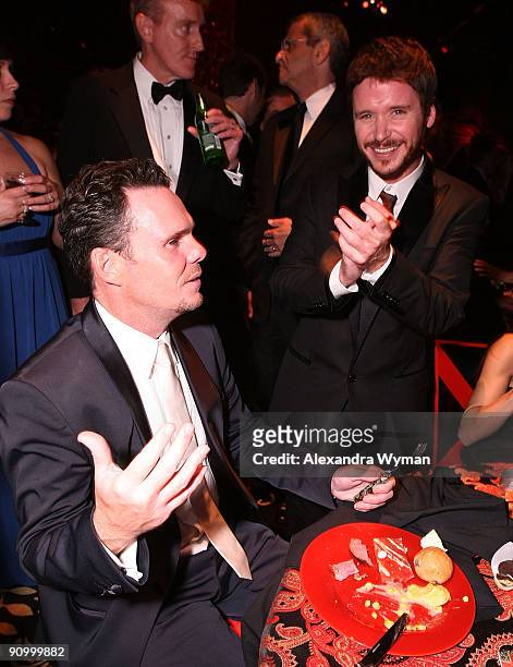 Kevin Dillon and Kevin Connolly attend HBO's post Emmy Awards reception at the Pacific Design Center on September 20, 2009 in West Hollywood,...