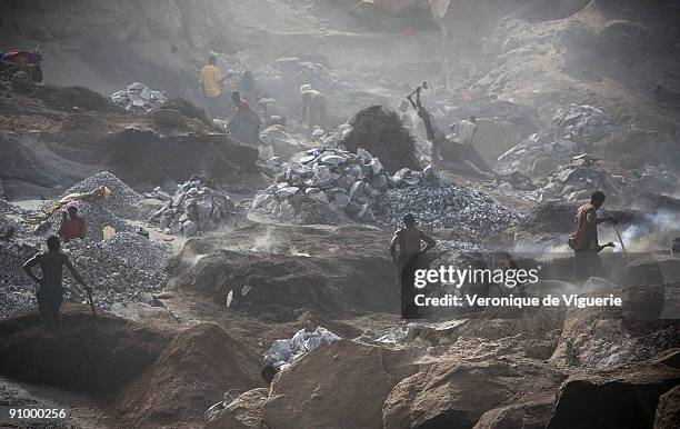 In this gravel-pit, hundreds of people are working in horrendous conditions and many of them are children. Instead of going to school, they are...