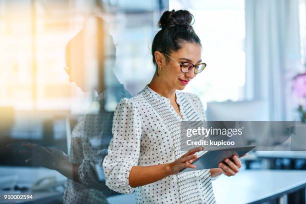 the wireless way to get things done - business person on tablet stock pictures, royalty-free photos & images