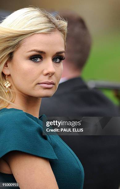 Opera British singer Katherine Jenkins leaves a Thanksgiving Service to remember the life of former England football manager Sir Bobby Robson, at...