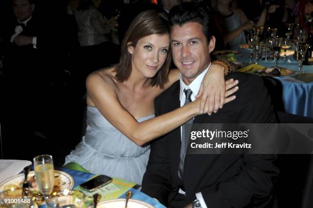 Actress Kate Walsh and guest attend the Governors Ball for the 61st Primetime Emmy Awards held at the Los Angeles Convention Center on September 20,...