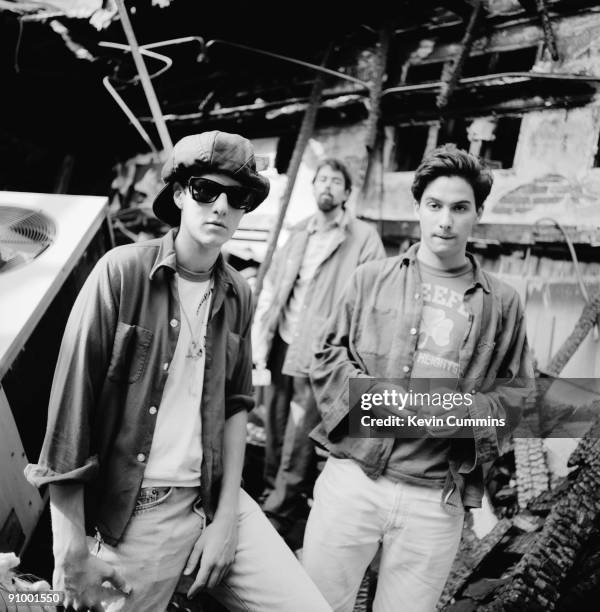 American hip-hop group the Beastie Boys, Los Angeles, 14th June 1989. Left to right: Adam 'MCA' Yauch, Michael 'Mike D' Diamond and Adam 'Ad-Rock'...