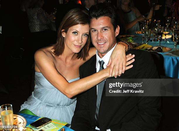 Actress Kate Walsh and guest attends the Governors Ball for the 61st Primetime Emmy Awards held at the Los Angeles Convention Center on September 20,...