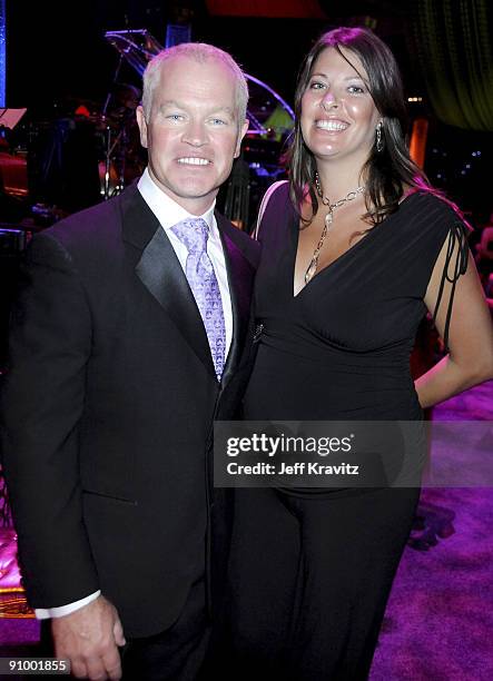 Actor Neal McDonough and guest attend the Governors Ball for the 61st Primetime Emmy Awards held at the Los Angeles Convention Center on September...