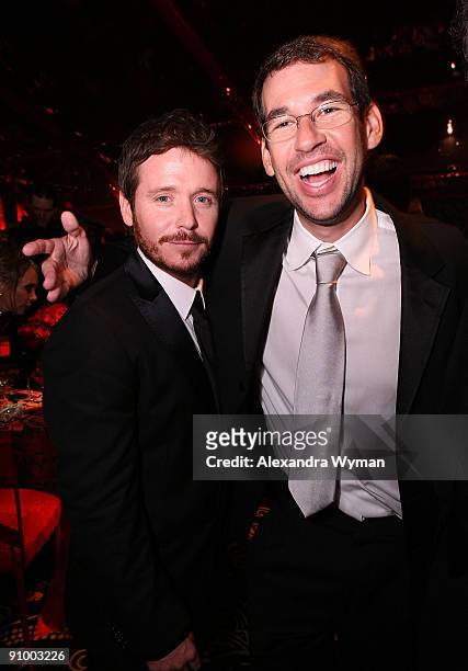Kevin Connolly and Entourage creater Doug Ellin attend HBO's post Emmy Awards reception at the Pacific Design Center on September 20, 2009 in West...