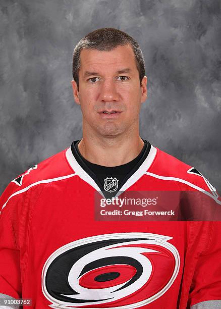 Scott Walker of the Carolina Hurricanes poses for his official headshot for the 2009-2010 NHL season.