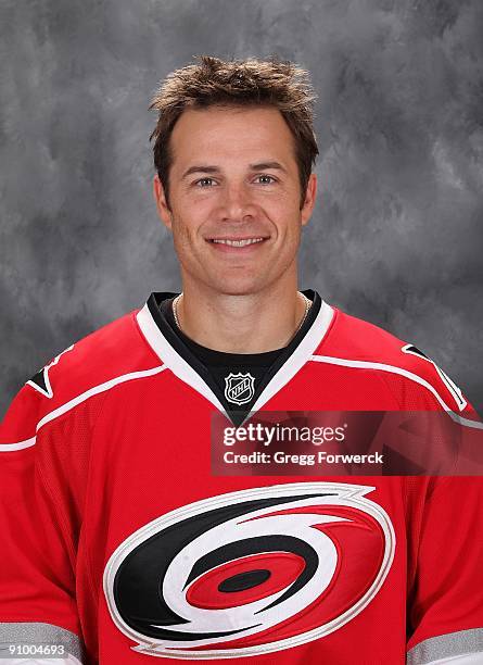 Ray Whitney of the Carolina Hurricanes poses for his official headshot for the 2009-2010 NHL season.