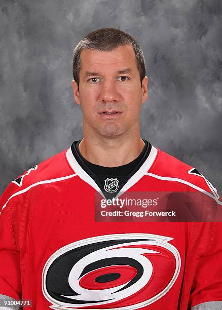 Scott Walker of the Carolina Hurricanes poses for his official headshot for the 2009-2010 NHL season.