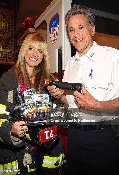 Paige Hemmis, from "Extreme Makeover: Home Edition" and Lt. Anthony Mancuso, Director of Fire Safety Education for the FDNY, join Duracell and FDNY...