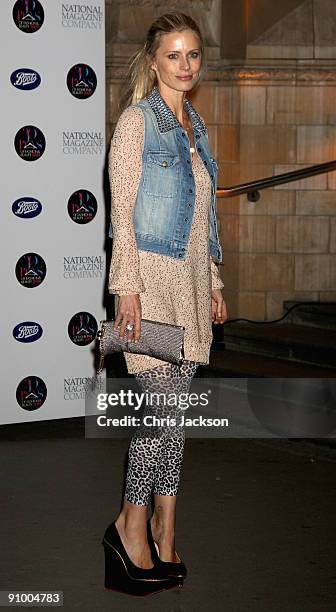 Model Laura Bailey arrives at the 30 Days of Fashion And Beauty Gala Party at the Natural History Museum on September 21, 2009 in London, England.