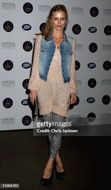 Model Laura Bailey arrives at the 30 Days of Fashion And Beauty Gala Party at the Natural History Museum on September 21, 2009 in London, England.