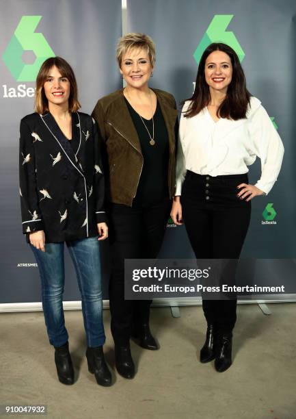 Journalist Gloria Serra attends the 'Equipo de investigacion. 7th anniversary' photocall at Hermosilla 103 space on January 24, 2018 in Madrid, Spain.