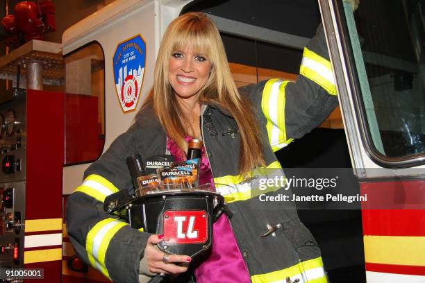 Paige Hemmis, from "Extreme Makeover: Home Edition" joins Duracell and FDNY Foundation to launch the More Power to Protect campaign at FDNY Fire Zone...