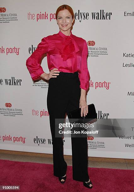 Actress Marcia Cross arrives at the 5th Annual Pink Party at La Cachette Bistro on September 12, 2009 in Santa Monica, California.