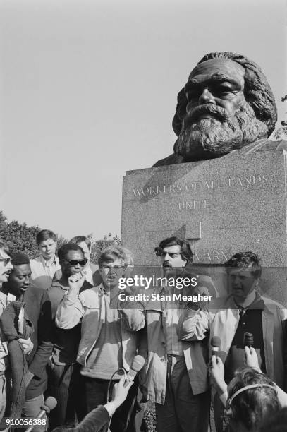 Student Leaders, including British-Pakistani author and activist Tariq Ali, French-German politician Daniel Cohn-Bendit, and German author Karl...