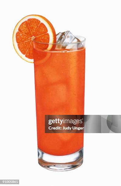 bildbanksillustrationer, clip art samt tecknat material och ikoner med iced orange drink - apelsin