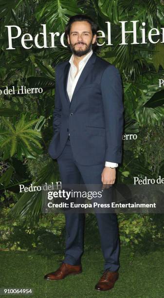 Asier Etxeandia attends the Pedro Del Hierro fashion show at the Museo del Ferrocarril during the Mercedes Benz Fashion Week Madrid Autumn/Winter...