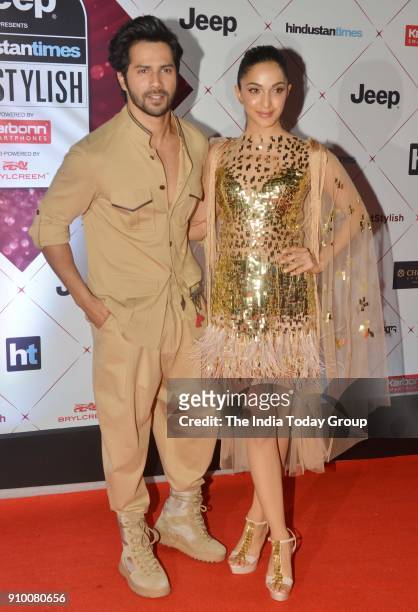 Varun Dhawan and Kiara Advani arrives at the HT Indias Most Stylish Awards 2018 in Mumbai.