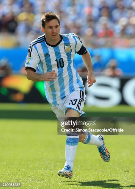 1st July 2014 - FIFA World Cup - Round of 16 - Argentina v Switzerland - Lionel Messi of Argentina .