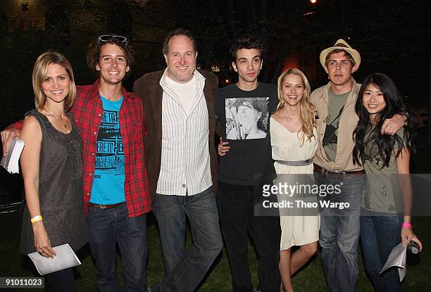 Amy Eldon, Laren Poole, Jon Turteltaub, Jay Baruchel, Teresa Palmer, Chris Lowell and Yin Chang attend the Invisible Children's "The Rescue" Event at...
