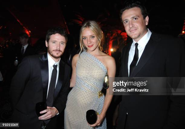 Actors Kevin Connolly, Chloe Sevigny and Jason Segel attends HBO's post Emmy Awards reception at the Pacific Design Center on September 20, 2009 in...