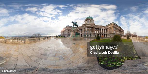 royal palace. budapest. hungary - 360 vr stock pictures, royalty-free photos & images