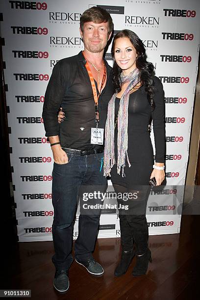 Lee Stafford and Jessica-Jane Clement attends the Redken Tribe Party at KOKO on September 21, 2009 in London, England.