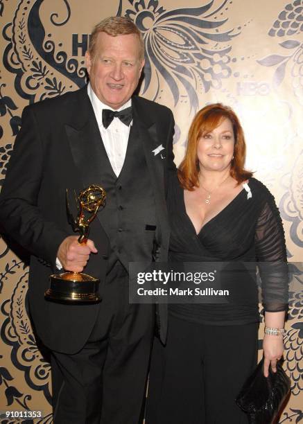 Actor Ken Howard and guest arrive at the HBO Post Emmy Awards Reception at the Pacific Design Center on September 20, 2009 in West Hollywood,...