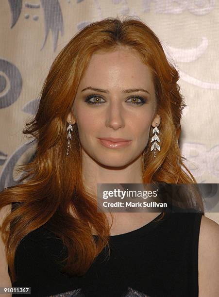 Actress Jaime Ray Newman arrives at the HBO Post Emmy Awards Reception at the Pacific Design Center on September 20, 2009 in West Hollywood,...