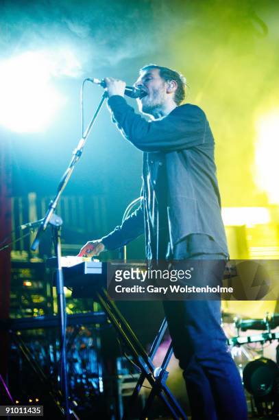 Of Massive Attack performs on stage at the Academy on September 21, 2009 in Sheffield, England.
