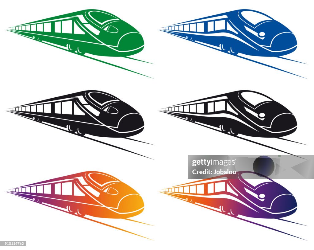 Super Streamlined Train Clip Art