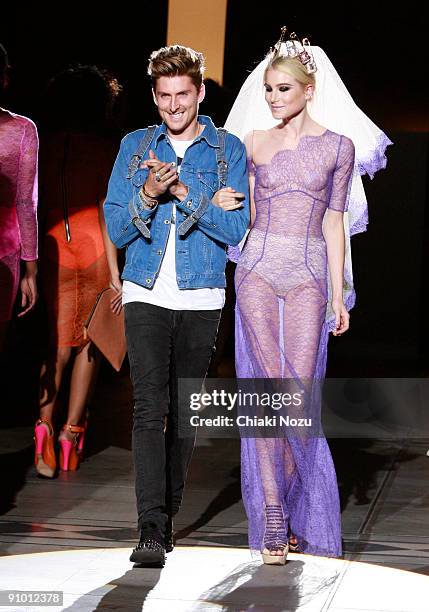 Designer Henry Holland and models walk down the runway during the House of Holland show at LFW Spring Summer 2010 fashion show at The Guildhall on...