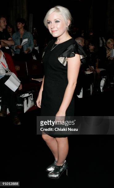 Victoria Hesketh AKA Little Boots attends the House of Holland show during the London Fashion Week Spring/Summer 2010 fashion show at the Freemason's...
