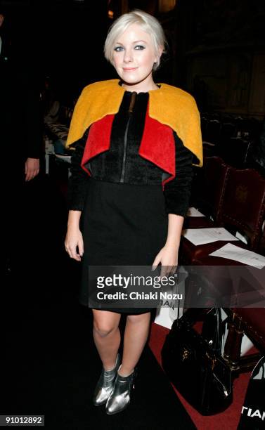 Victoria Hesketh AKA Little Boots attends the House of Holland show during the London Fashion Week Spring/Summer 2010 fashion show at the Freemason's...