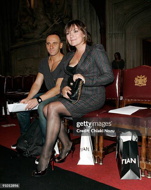 Lorraine Kelly attends the House of Holland show during the London Fashion Week Spring/Summer 2010 fashion show at the Freemason's Hall on September...