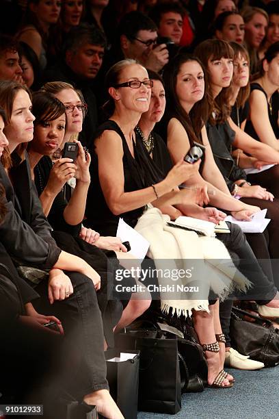 Caryn Franklin attends the William Tempest show at London Fashion Week Spring/Summer 2010 fashion show at the Freemason's Hall at on September 21,...