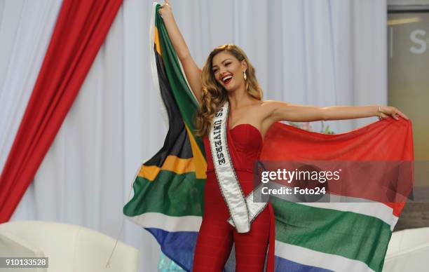 Miss Universe Demi-Leigh Nel-Peters arrived back home at OR Tambo on January 24, 2018 in Johannesburg, South Africa. Nel-Peters is back in SA for the...