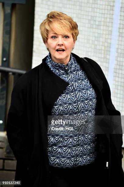Anne Diamond seen at the ITV Studios on January 25, 2018 in London, England.