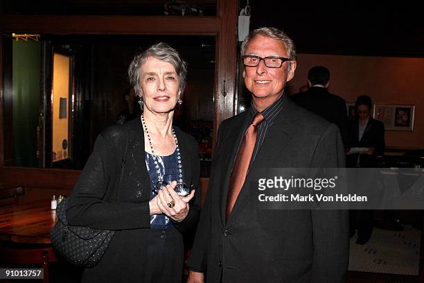 Cynthia O'Neal and Producer Mike Nichols attends the after party for the special benefit performace of "Steps in Time" for Friends in Deed on...