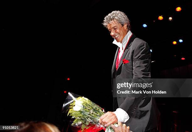 Tommy Tune attends a special benefit performace of "Steps in Time" for Friends in Deed on September 21, 2009 in New York City.