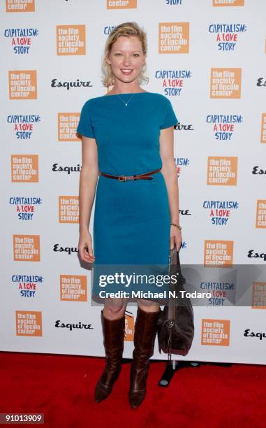 Gretchen Mol attends the premiere of "Capitalism: A Love Story" at Lincoln Center for the Performing Arts on September 21, 2009 in New York City.