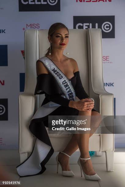 Miss Universe 2017 Demi-Leigh Nel-Peters at the Cell C Connect Centre, Waterfall Campus on January 24, 2018 in Midrand, South Africa. Nel-Peters has...