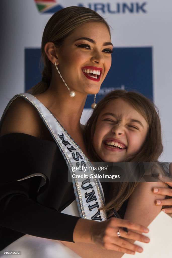 Miss Universe Demi-Leighs homecoming at Cell C headquarters in South Africa