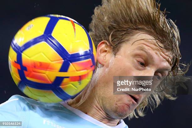 Dusan Basta of Lazio during the Serie A match between SS Lazio and Udinese Calcio on January 24, 2018 in Rome, Italy.