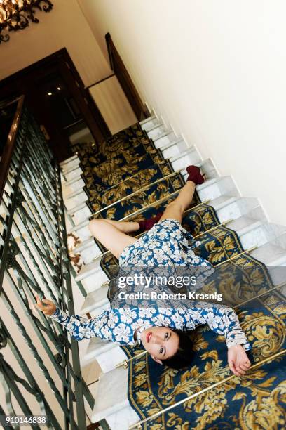 Actress Giulia Bevilacqua is photographed for Self Assignment on June, 2017 in Rome, Italy.