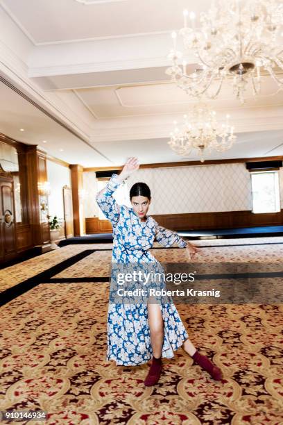 Actress Giulia Bevilacqua is photographed for Self Assignment on June, 2017 in Rome, Italy.