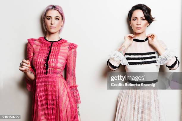 Italian television presenter Andrea Delogu and DJ Ema Stokholma is photographed for Self Assignment on January 2018 in Rome, Italy.