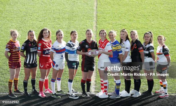 Players from the Women's Superleague , Huddersfield Giants Emmi Manning, Widnes Vikings Sammi Simpson, Hull KR Elsie Denton, Wakefield Trinity Saskia...